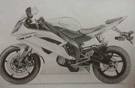 Yamaha R6 drawing Yamaha R6 Drawing Easy, Yamaha R6 Drawing, R6 Drawing, Yamaha R1 2012, Yamaha R6 Black, Drawing Chicano, Black And White Motorcycle, R6 Yamaha, Motorcycle Sketch