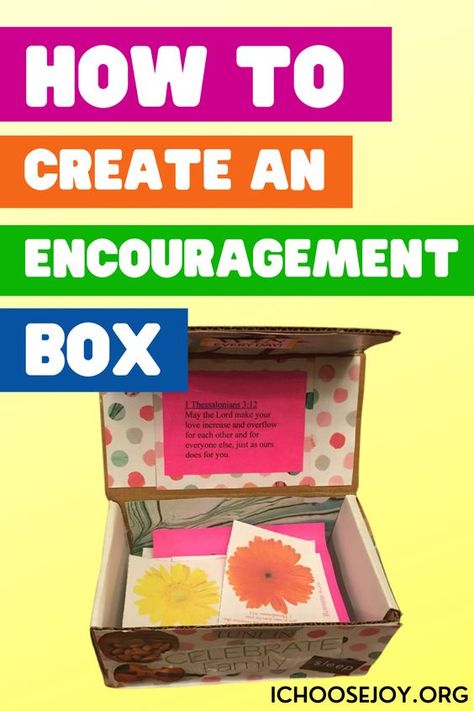 How to Make an Encouragement Box - I Choose Joy! Diy Cute Gifts, Homeschool Elementary Science, Encouragement Box, Encouraging Gifts, Love Encouragement, Music Activities For Kids, I Choose Joy, Free Homeschool Printables, Secret Sisters