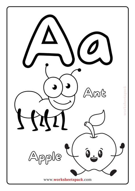 Letter A Activities For Preschool Printables Alphabet Worksheets, Abc Drawing, Letter A Coloring Pages, Coloring Letters, Preschool Activities Printable, Abc Worksheets, Craft Printables, Fruit Coloring Pages, Teen Numbers