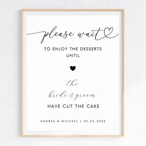 Script Heart, Desserts Cake, Mirror Sign, Cake Wedding, Chalkboard Signs, Wedding Signage, Acrylic Sign, Sign Templates, Wedding Sign