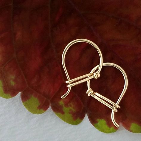 Tiny 14k Gold Hoop Earrings Solid Gold Everyday Earring Pair - Etsy Handmade 14k Yellow Gold Huggie Earrings, Hoop Earrings With French Hook For Gift, French Hook Hoop Earrings As Gift, French Hook Hoop Earrings For Gift, Classic Hoop Earrings With French Hook As Gift, Classic Hoop Earrings With French Hook For Gift, Handmade Adjustable 14k Gold Hoop Earrings, Handmade 14k Gold Huggie Earrings For Everyday, Adjustable Handmade 14k Gold Hoop Earrings