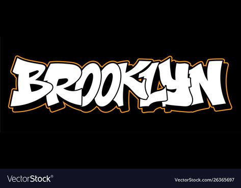 Brooklyn Wallpaper, Brooklyn Graffiti Lettering, Brooklyn Art, New York Graffiti Art, Brooklyn Graffiti, Brooklyn Typography, Sticker Graffiti Street, Brooklyn Graffiti Street Art, Typography Shirt Design