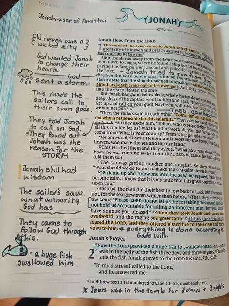 Jonah Bible Journaling, Jonah Bible Study, Jonah Bible, Handwriting Ideas, Inspire Bible, Learn The Bible, Christian Board, Journal Notes, Bible Doodling