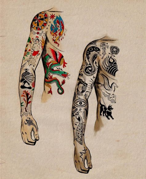 Year Tattoo, Traditional Ideas, Tattoo Arm, Arm Sleeve Tattoos, Now Booking, 100 Years Ago, School Style, American Traditional Tattoo, Tattoo Placement