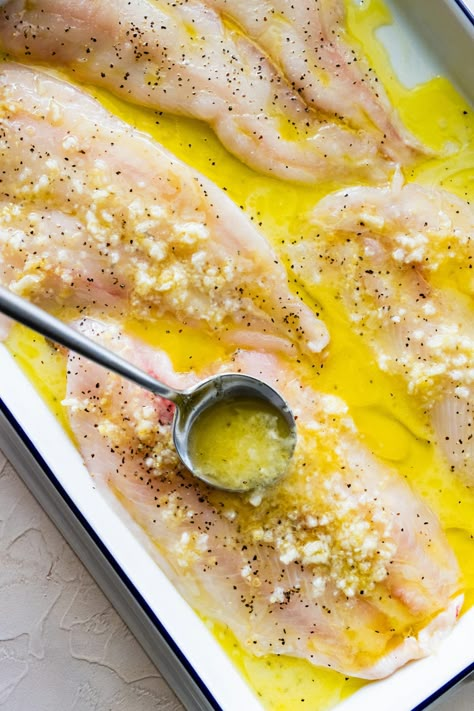 Lemon Butter Flounder, Broiled Flounder Recipes, Frozen Flounder Recipes, Baked Flounder Recipes, Flounder Recipes Baked, Flounder Fish Recipes, Flounder Recipes, Fish Recipes Baked, Easy Seafood Recipes