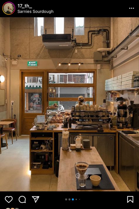 Open Kitchen Cafe, Cafe Interior Vintage, Brooklyn Coffee Shop, Shop Architecture, Coffee Shop Concept, Cafe Counter, Bakery Interior, Rustic Cafe, Bakery Kitchen