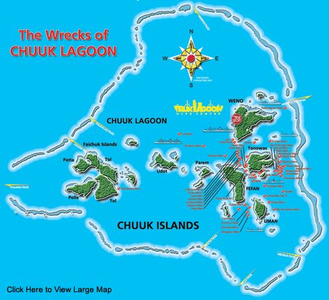 The dive sites of Chuuk Lagoon! Chuuk Lagoon, Midway Islands, Red Sea Diving, Space Map, Texas Places, Federated States Of Micronesia, Win A Trip, Island Travel, Cozumel