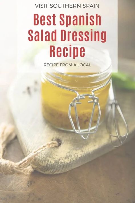 Cuban Salad Dressing, Dominican Salad Dressing, Argentinian Salad Recipes, Spanish Salad Dressing, Spanish Salad, Salad Dressing Recipe, Refreshing Salad, Spanish Food, Salad Dressing Recipes