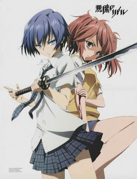 Haru x Tokaku Mei Aihara, Yuzu Aihara, Riddle Story Of Devil, Akuma No Riddle, Yuru Yuri, Yuri Manga, Mahō Shōjo, Wallpaper Animes, Yuri Anime