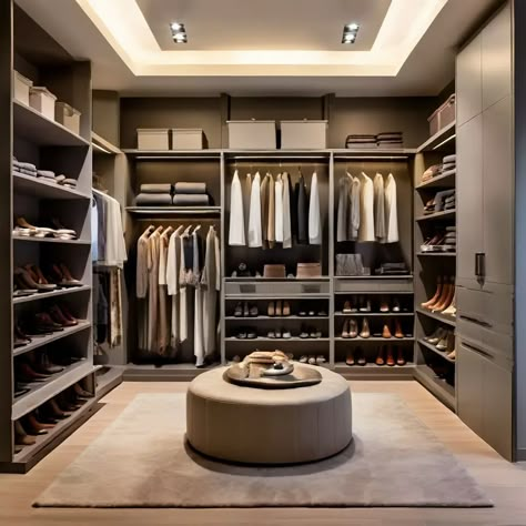 23 Walk in Wardrobe Ideas Dreamy Ideas for Your Clothing Sanctuary » HomeQly.com Walk In Closet Hallway, Clothes Storage Room, Luxury Master Walk In Closet, Ikea Walk In Wardrobe Ideas, Walk In Wardrobe Men, Walkin Wardrobe Designs, Modern Walk In Wardrobe, Spare Room Dressing Room Ideas, Walk In Closet Modern