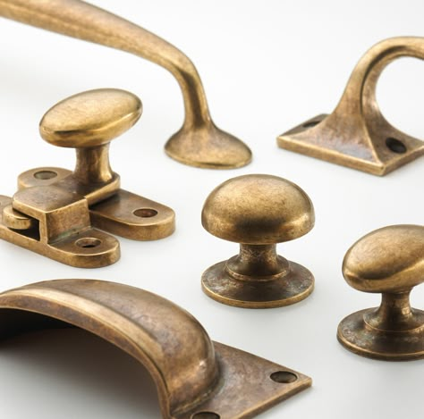 Beautiful burnished brass from Armac Martin | Furniture Production Magazine Cast Iron Kitchen Hardware, Antique Brass Drawer Pulls, Aged Brass Kitchen Hardware, Antique Brass Kitchen Hardware, Antique Brass Cabinet Hardware, Antique Brass Cabinet Pulls, Unlacquered Brass Hardware, Brass Knobs And Pulls, Brass Kitchen Hardware