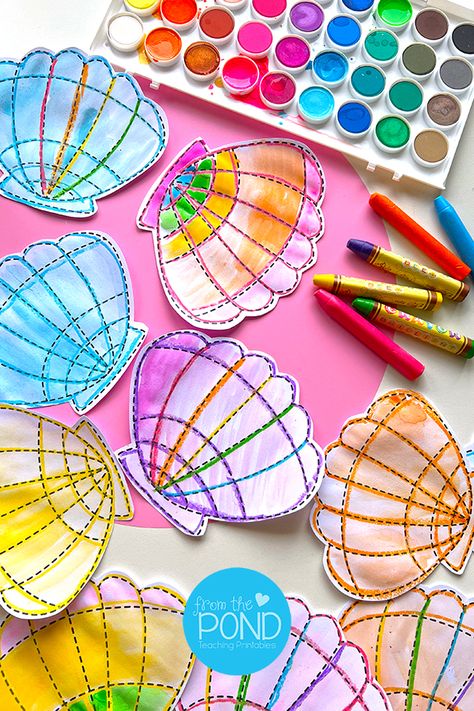 Clam Craft, Felt Clam Shell, Sharing A Shell Activities, Clam Shell Crafts, Paper Mache Clam Shell, Painting On Clam Shells, Beach Bucket List, Sharing A Shell, Bucket List Craft