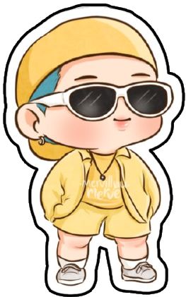 FOLLOW @mohonabajaj FOR MORE BTS PHOTOS. #BTS #BTSCHIBI #RMCHIBI Namjoon Cute, Cartoon Character, Bts, Yellow, Drawings, On Instagram, Instagram, Art