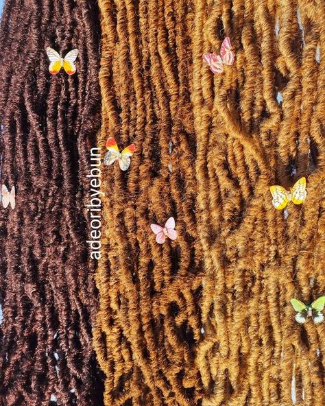 Golden Brown Locs, Honey Brown Locs, Microloc Styles, Brown Locs, Crochet Hair Extensions, Brown Shade, Honey Brown, Crochet Hair, Brown Shades