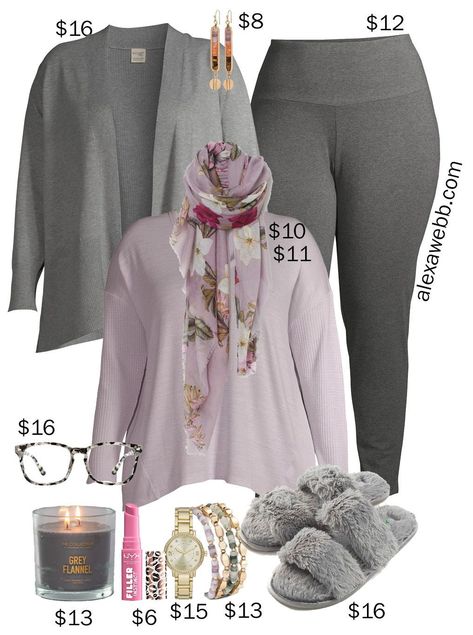 Plus Size Work-from-Home Outfit with Zoom appropriate scarf, lavender top, and cardigan. Alexa Webb #plussize #alexawebb Plus Size On A Budget, Work From Home Outfit Ideas, Casual Boho Outfits, Apple Shape Outfits, Casual Trendy Outfits, Alexa Webb, Work From Home Outfit, Plus Zise, Plus Size Work