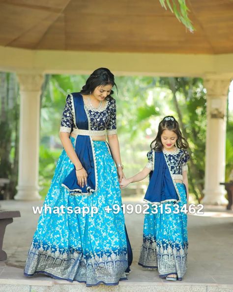 Price: 4995/-❣️ whatsapp us on +919023153462✔️ Full Stitched Pure Silk with Beautiful Zari Weaving Work Designer Lehenga For Festive Wear Mother Daughter Combo Set #SilkLehenga #ZariWeaving #FestiveWear #DesignerLehenga #MotherDaughterCombo #ElegantSilk #TraditionalFashion #FestiveOutfit #PureSilk #LehengaCholi #EthnicWear #DesignerWear #StylishLehenga #ComboSet #LuxuryFashion #BeautifulWeaving #SilkSaree #FestiveFashion #TimelessStyle #GlamorousLehenga Stylish Lehenga, Choli Designs, Ghagra Choli, Designer Lehenga, Festive Wear, Silk Lehenga, Lehenga Designs, Traditional Fashion, Mother And Daughter