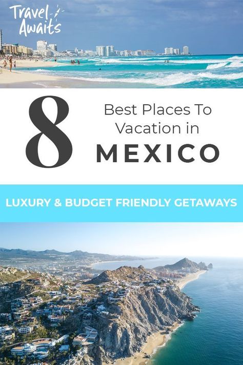 Here are the 8 best places to vacation in Mexico! Whether you're on a budget or want to travel lavishly, we've got the best options for you! #mexico #beach #travel #caribbean #travelawaitsnow | travelawaits.com Places To Vacation, Vacation In Mexico, Travel To Fiji, Fiji Travel, Travel Caribbean, Best Places To Vacation, Best Vacation Spots, Mexico Beach, Jamaica Travel