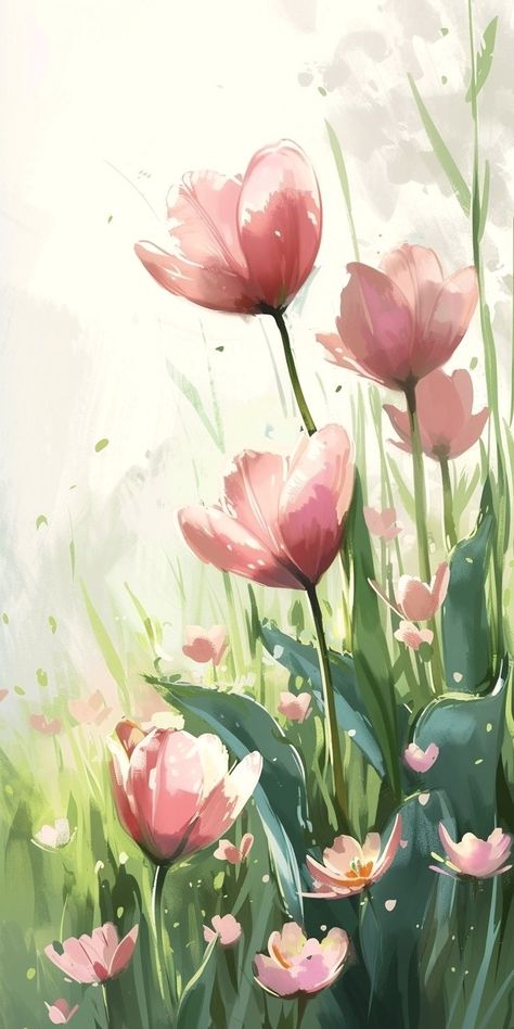 Spring Phone Wallpapers, Spring Phone Wallpaper, Wallpaper Edgy, Background Retro, Spring Illustration, Wallpaper Homescreen, Illustration Wallpaper, Wallpaper Retro, Aesthetic Pretty