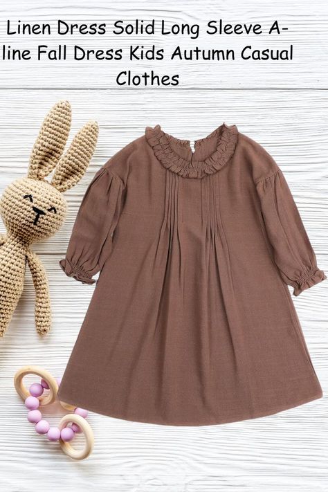 These toddler baby girl cotton linen long sleeve princess fall dress; High-quality material; Cotton Linen, super soft, comfortable, and breathable. Feature: The simple design creates an elegant temperament. Put on this dress and let your little angel become the focus of the crowd. Best dress-up for fall and winter. More colors available. This post may contain affiliate links, which means I may receive a small commission, at no cost to you, if you make a purchase through any links./Amazon Baby Winter Dress, Girls Cotton Dresses, Cotton Linen Dresses, Autumn Casual, Fall Dress, Fall Baby, Casual Clothes, Baby Winter, Affiliate Links