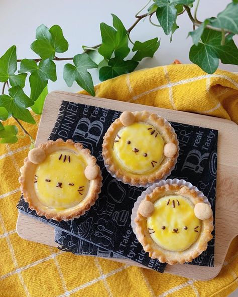 Cute Tarts, Hokkaido Baked Cheese Tart, Bake Cheese Tart, No Egg Desserts, Kawaii Bento, Cheese Tart, Tart Dessert, Cheese Tarts, Baked Cheese