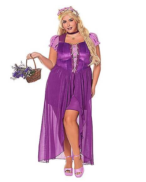 Adult Rapunzel Plus Size Costume - Disney Princess - Spirithalloween.com Adult Rapunzel Costume, Home Halloween Costumes, Sleeping Beauty Costume, Favorite Disney Princess, Rapunzel Costume, Rapunzel Dress, Plus Size Costume, Plus Size Halloween Costume, Couples Costume