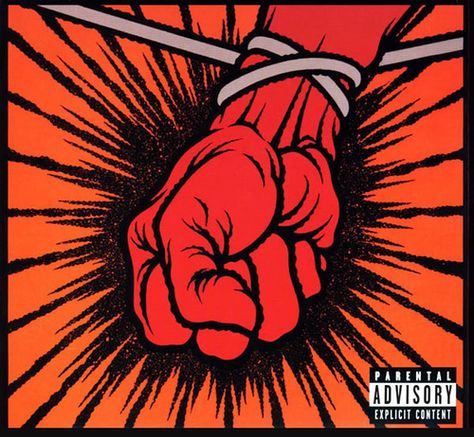 the red is so striking, the fist gives out such a powerful feeling of control. Metallica St Anger, Metallica Album Covers, Metallica Song, Metallica Albums, Anger Art, Bob Rock, Robert Trujillo, Cool Album Covers, Dream Theater