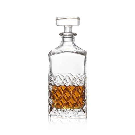 Hatch decanter from Crate & Barrel Whisky Decanter, Barrel Bar, Cool Fathers Day Gifts, Crate Barrel, Whiskey Decanter, Decanter Set, Crystal Decanter, Old Fashioned Glass, Drink Dispenser