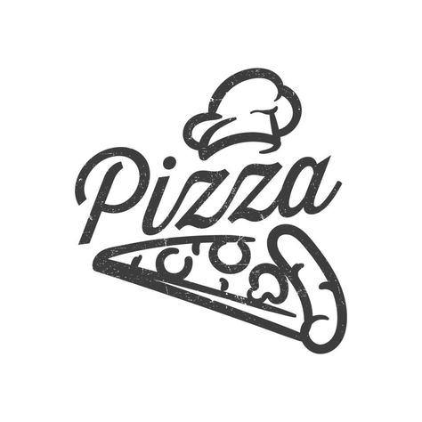 Cafe Black And White, Pizza Illustration, Pizza Vector, Timeless Logo Design, Cafe Black, Pizza Logo, Logo Sketches, Black And White Vector, Beautiful Logos Design