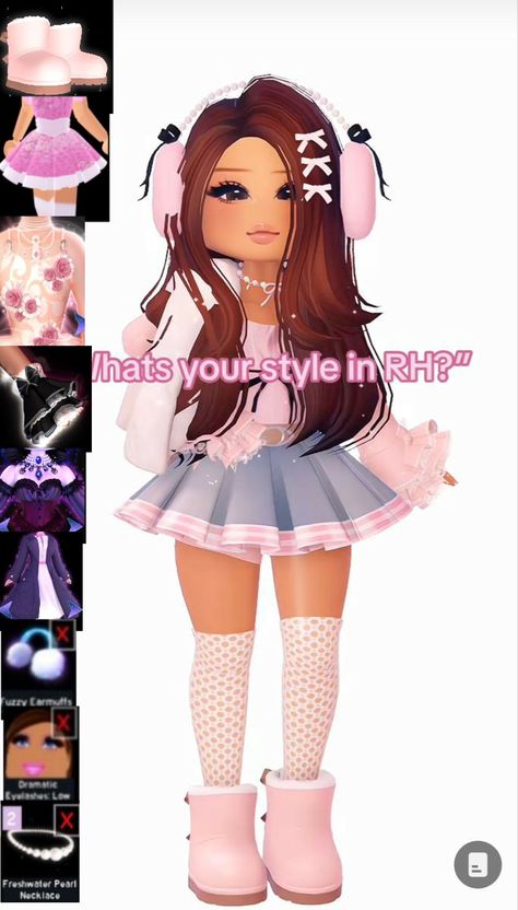 Royal High Cute Outfits, Aesthetic Royal High Outfits, Rh Hair Combos Girl, Y2k Royale High Fits, Royal High Hair Ideas, Royale High Outfits Ideas Y2k, Y2k Royale High Outfits, Royal High Hair Combos, Rh Outfit Ideas