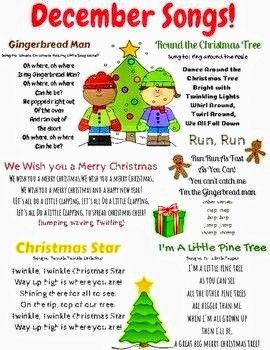 December Lesson Plans, Christmas Songs For Kids, December Lessons, December Kindergarten, Circle Time Songs, Kindergarten Songs, Classroom Songs, Songs For Toddlers, Preschool Circle Time