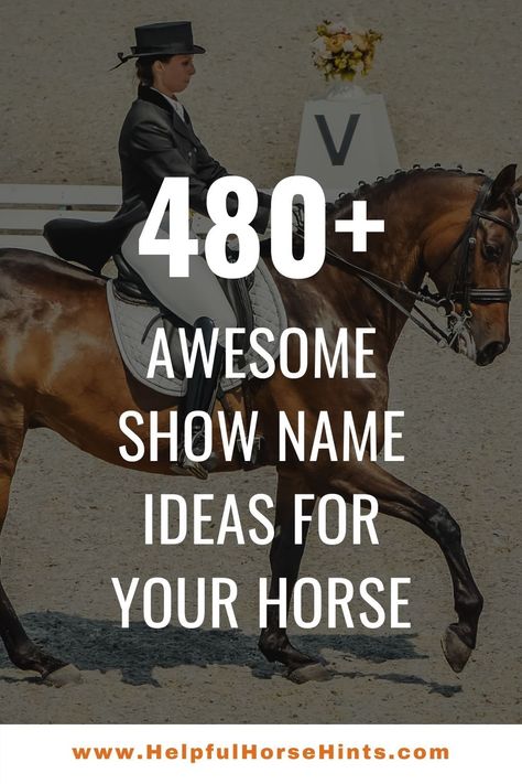 Horses Names List, Horse Names And Show Names, Horse Show Names Ideas, English Horse Names, Horse Ideas Creative, Cute Names For Horses, Horse Names Unique Mare, Good Horse Names, Cool Horse Names