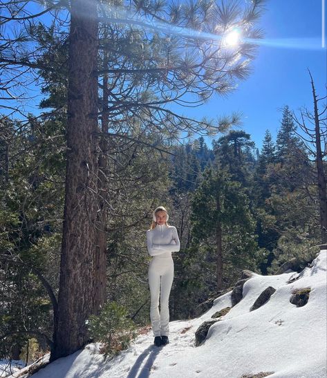 Skiing Outfit For Women, Mountain Photoshoot Ideas, Buffalo Trainers, Fluffy Ear Muffs, Chalet Girl, Cream Tote Bag, Mountain Photoshoot, Instagram Blogging, Mountain Aesthetic