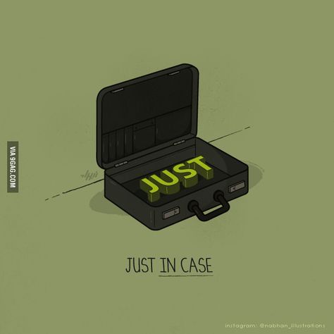 Just In Case! Que estupidez jaja pero me hizo reír Visual Puns, Cute Puns, Conceptual Illustration, Funny Illustration, Funny Doodles, Creative Poster Design, Memes Humor, Main Game, Pick Up Lines