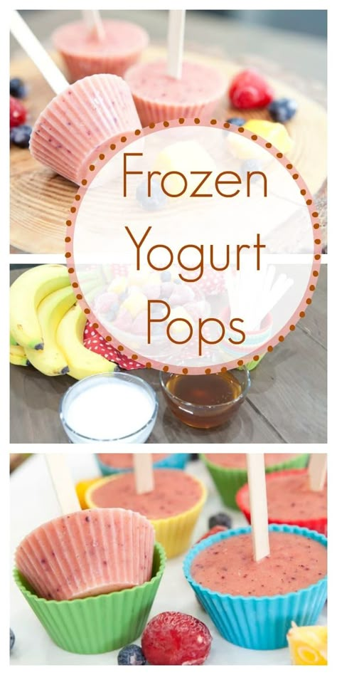 Frozen Yogurt Pops, Healthy Snack Recipe, Yogurt Pops, Healthy Afternoon Snacks, Kid Snacks, Spot It, Summer Snacks, Toddler Snacks, Snacks For Kids