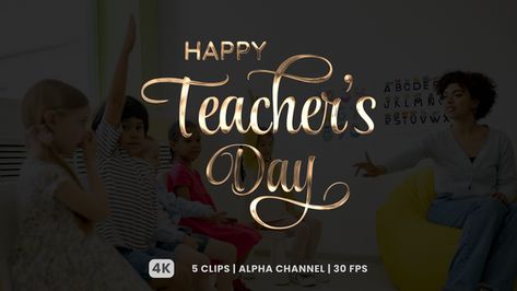 Happy Teacher, City Cartoon, Video Mockup, Kid Lifestyle, Happy Teachers Day, Text Animation, Web Themes, Motion Graphic, Alpha Channel