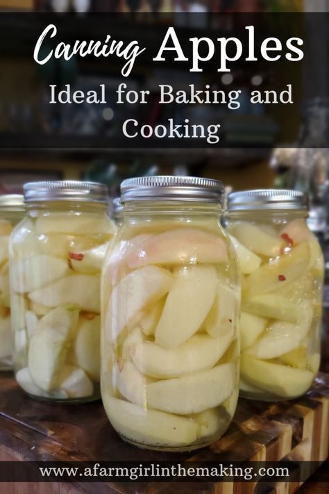 How to Can Apples | Canning Apples for Cooking and Baking Apples Canning, Apple Recipes For Canning, Can Apples, Apple Canning, Baking With Apples, Canning Apples, Easy Canning, Pressure Canning Recipes, Canning Fruit