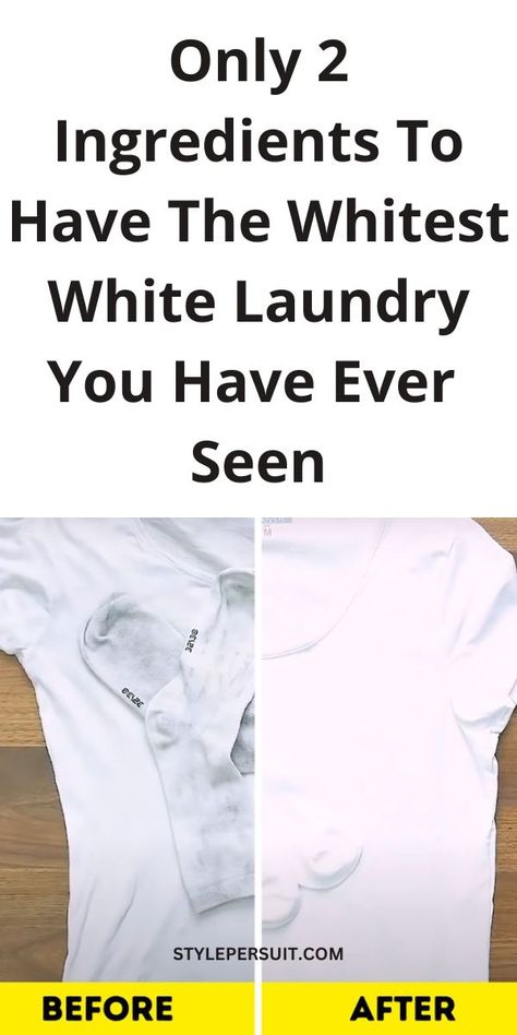 Is one of you clothings loosing its bright white? Its time to give it life again. Use these super simple methods to whiten white clothes naturally Whiten White Clothes, Cleaning White Clothes, Laundry Whitening, Clothes Life Hacks, How To Whiten Clothes, Dingy Whites, Washing White Clothes, Stain Remover Clothes, Diy Stain Remover