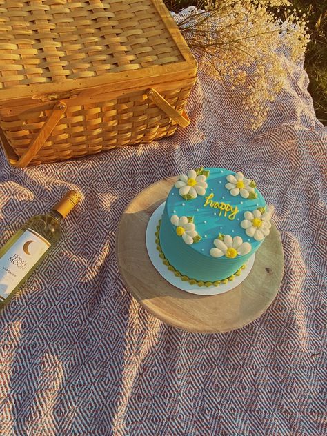 Picnic Birthday Cake Ideas, Cake Picnic Photoshoot, Picnic Cake Ideas, Picnic Birthday Cake, 23rd Birthday Cake, Picnic Cakes, Twenty Birthday, Cake Picnic, 23 Birthday Cake