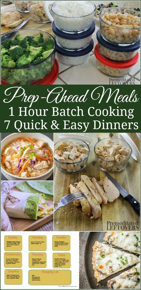 Prep-Ahead Meals Batch Cooking Freezer, Batch Cooking Recipes, Easy Diner, Meal Planing, Meals From Scratch, Cooking Vegetarian, Cooking Vegan, Prepared Meals, Meal Options