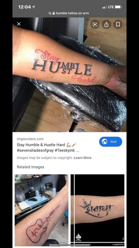 Hustlers Ambition Tattoo, Hustle Tattoos For Women, Humble And Kind Tattoo, Hustle Tattoo, Humble Hustle Tattoo, Always Stay Humble And Kind Tattoo, Stay Humble Hustle Hard Tattoo, Humble Tattoo, Culinary Tattoos