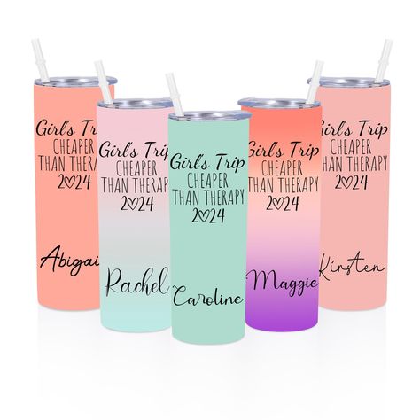 Girls Trip Goodie Bags Ideas, Beach Cup, Girls Beach Trip, Bestie Things, Vacation Tumbler, Girls Weekend Gifts, Bottle Girls, Girls Trip Gifts, Diy Water Bottle