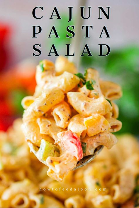 Cajun Pasta Salad, Bbq Side Dish, Side Dishes For Salmon, Resep Pasta, Bbq Side, Steak Side Dishes, Cajun Pasta, Side Dishes For Chicken, Resep Salad