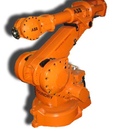 ABB robot - I used to program one to weld! Robot Arm Steampunk, Robotics Design, Weaponized Robotic Arm, Abb Robotics, Robot Operating System, Junk Bots Robots, Underground Garage, Robot Parts, High Tech Design