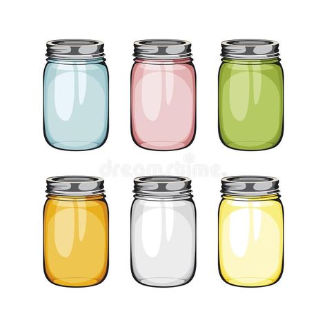 Set of mason glass jar. ball. Empty glass jar in difrent colours with handle #Sponsored , #Sponsored, #sponsored, #glass, #Set, #colours, #jar Mason Jar Clip Art, A Wallpaper Letter Love, Bus Skin Design, Kindergarten Classroom Decor, Honey Bottles, Butterfly Cake Topper, Best Nature Images, Empty Jar, Baby Food Jars