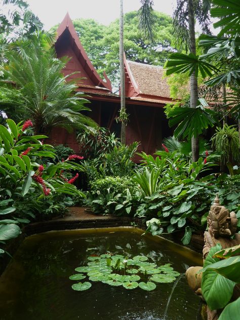 Jim Thompson House, Balinese Garden, Tropical Garden Design, Thai House, Jim Thompson, Date Palm, Asian Garden, Travel Thailand, Better Homes And Garden