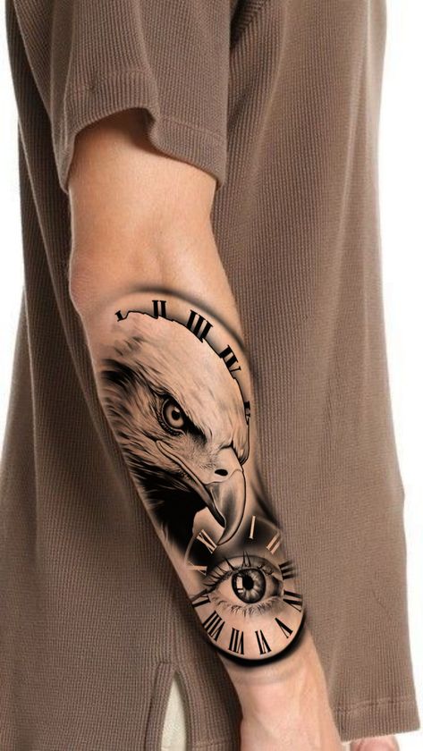 Eagle Band Tattoo, Eagle Tattoo On Arm, Eagle Tattoo Stencil, Eagle Geometric, Eagle Tattoo Arm, Depay Memphis, Eagle Wing Tattoos, Tattoo Artist Tips, Cute Tattoo Ideas