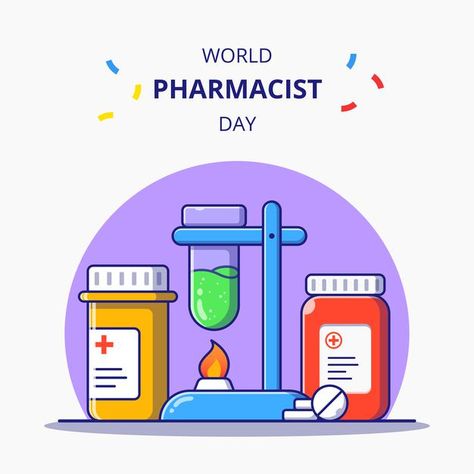 World pharmacist day flat banner illustr... | Premium Vector #Freepik #vector #background #banner #poster #business World Pharmacist Day Poster, Pharmacy Day Poster, Pharmacy Quotes, Pharmacist Day, Medicine Icon, World Pharmacist Day, Pharmacy Art, Poster Business, Cd Diy