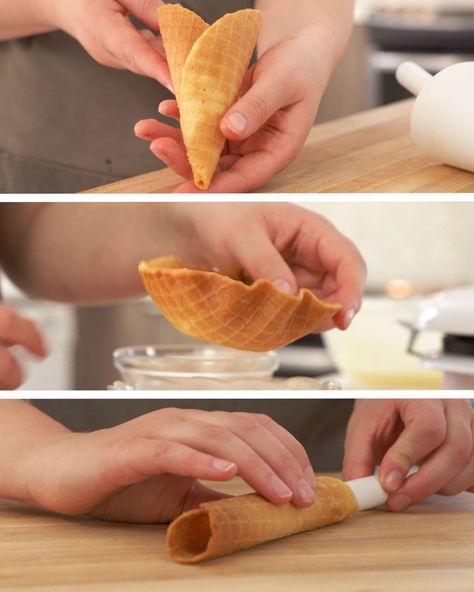 Crunchy Ice Cream Cone Recipe : Crispy Delights Made Simple Ice Cream Cone Recipe How To Make, Ice Cream Cone Recipe, Homemade Ice Cream Cones, Homemade Waffle Cones, Ice Cream Cone Diy, Ice Cream Cones Recipe, Homemade Ice Cream Cone, Cone Recipes, Waffle Cone Maker