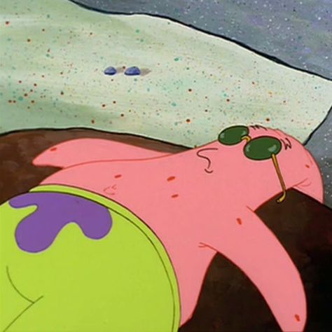 Patrick Patrick Star Sleeping, Relatable Cartoons, Patrick Core, Bob Spongebob, Spongebob Frames, Spongebob Funny Pictures, Man Eater, Spongebob And Patrick, Cartoon Pfp