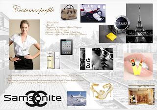 Luggage Brief: final customer profile board Customer Profile Fashion, Customer Profile Board, Customer Profile, Client Profile, Cute Typography, Corkboard Ideas Decor, Fashion Promotion, Fashion Design Sketchbook, Fashion Design Portfolio